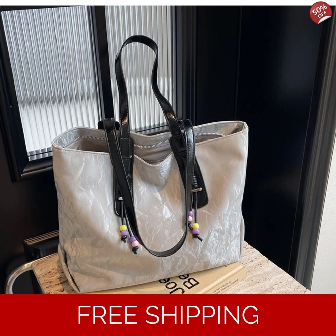 product Image for High end Bag, Large Capacity Tote Bag, New Popular Shoulder Bag, College Student's Commuting Handbag